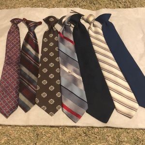 Seven clip neckties + 1 tie tack